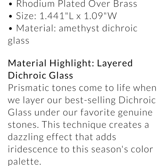 Kendra Scott Dunn Amethyst Dichroic Earrings - Picture 7 of 7